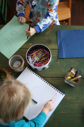Family drawing night Make it festive with wine and hot chocolate, or just clear the table and set a timer.