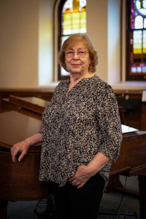 Zoey Savale at the Warwick Reformed Church, where she leads the Warwick Chorale.