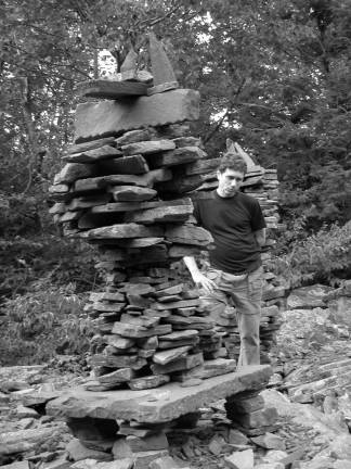 The author’s husband, Tom, in a quarry on Indian Head Mountain in upstate NY.
