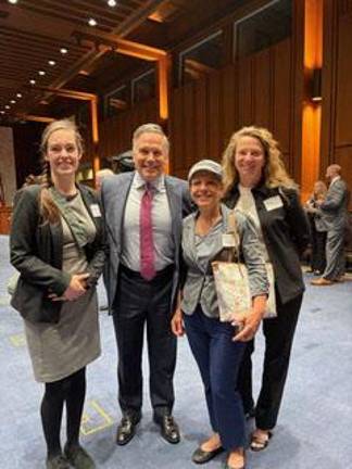 Taking the case for wildlife all the way to the top From left: Stephanie Wein from PennEnvironment, Senator Dave McCormick, citizen lobbyist Jennifer von Molnar of Dingmans Ferry, PA; citizen lobbyist Jacqueline Ahlborn of Westchester, PA.