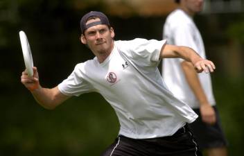 Mike Grant playing ultimate for Canadian team Furious George. After he quit playing the sport that seemed made for him, There was the huge void again. It was the same void that existed before, and now it was exposed completely.