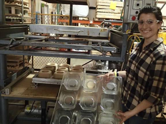 Product designer Danielle Marino, 24, of Troy, has been working here since June. She studied industrial design at Rochester Institute of Technology.