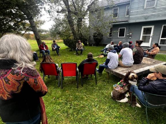 ‘I started by giving a little background on my midlife plunge into farming: how working outside, looking after a piece of land, growing healthy food, running my own business — all these together breathed new life into me and generally improved my overall attitude.’ - Stewart