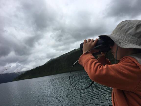 Bucket list time Eli Harper checking out the scenery at Glacier National Park in Montana