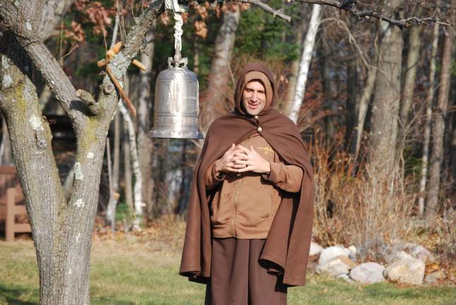 Buddhist monk joins Extinction Rebellion Brother True Dharma Fulfillment at the Blue Cliff Monastery in Pine Bush, NY.