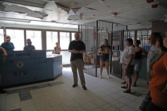 Ray Staten giving a tour of the old medium-security prison