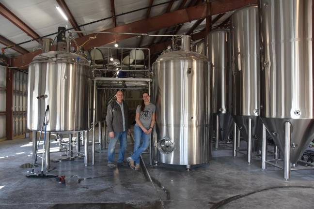 The brewhouse is Lauren's favorite toy. She has the capacity to brew 50,000 glasses of beer.