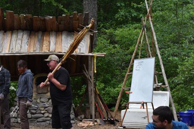 During the cooking demonstration, Jorge Brana demonstrates how to cook mahi-mahi on a spit, ready to grab and go in case a bear appears. “Everything out here wants to eat your food,” he said.