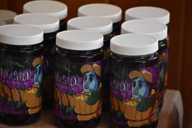 The EpiPen kid Invasion Honey, whose label was designed by Harrison’s cousin.