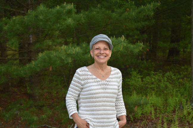Taking the case for wildlife all the way to the top Jennifer von Molnar in Dingman’s Ferry, PA in May, after returning home from an ‘advocacy fly-in’ in Washington, DC. Von Molnar’s alopecia and other immune issues have given her environmental crusade a more personal turn.