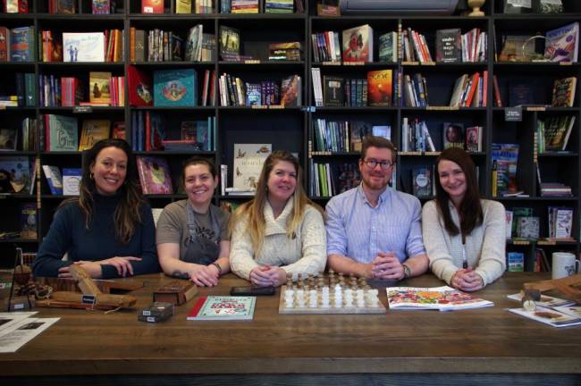 Members of the grassroots group Save Santos Farm at BetterWorld in Milford, PA. From left: Kristin Albrecht, Kaitlyn Winn, Carissa Souza, Liam Hutchison, Donnalynn Civello.