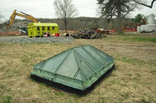 A skylight saved for restoration and display.