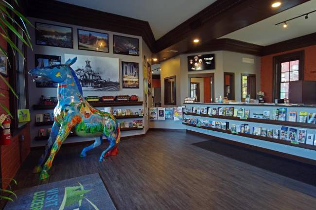 The lobby of the new Visit Luzerne County headquarters.