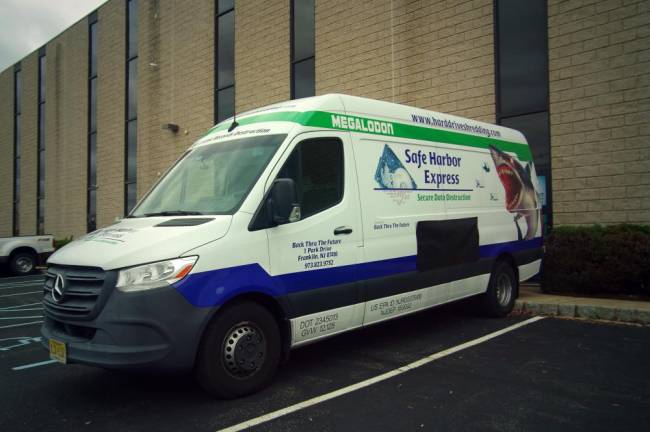 One of the fleet of mobile shredding trucks.