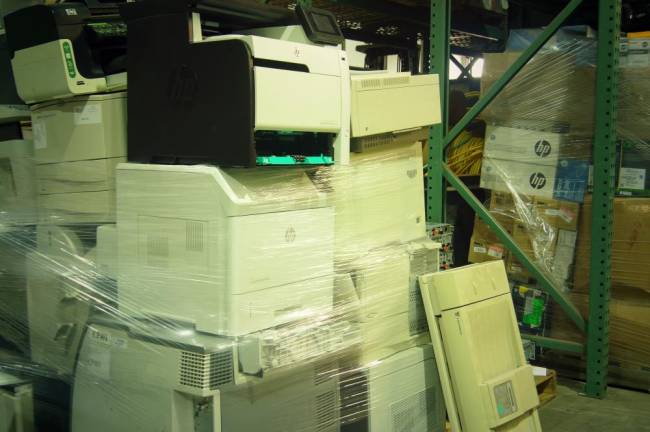 Printers awaiting demolition. The company has grown in lockstep with its feedstock.