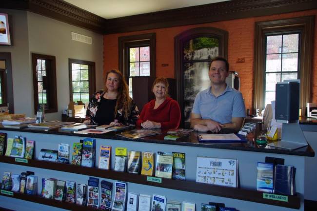 From left: Sarah Harris, Gaye Nowak and Matthew Giambra of Visit Luzerne County.