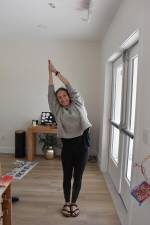 Kristin Harris in her Florida, NY studio a couple weeks before it opened in April.