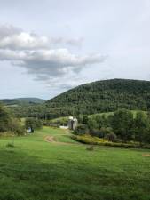 Carvel Farrell’s farm in his hometown of Bovina, NY.