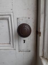 We have to use a key to let ourselves out, but those doorknobs are some of my favorite things about our 93-year-old farmhouse.