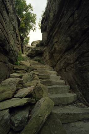 Looking up the Lenape steps.