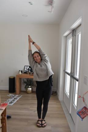 Kristin Harris in her Florida, NY studio a couple weeks before it opened in April.