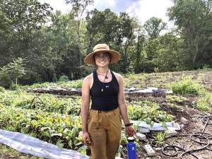 Reed at MEVO Fresh Roots Farm, at the base of Campgaw Mountain in Mahwah, NJ