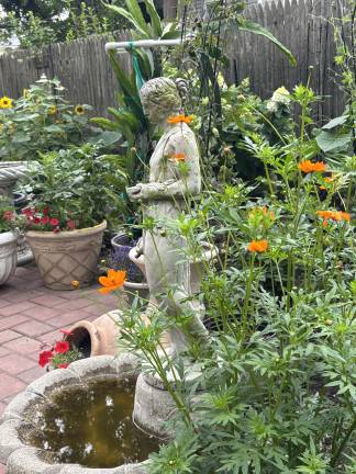 Bertone’s current home garden in Nyack, which never before had a garden.