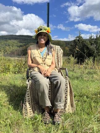 Elisabeth at a community day at Wildseed Farm to honor her work