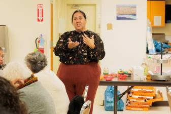 Artist Michelle Glass leading a collaborative project that’s one part art project and one part science experiment