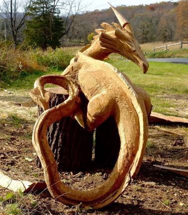 Dragon, carved by Fidias Vasquez