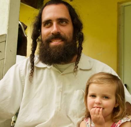 Yisroel Bass with daughter Feigy Bass, 2