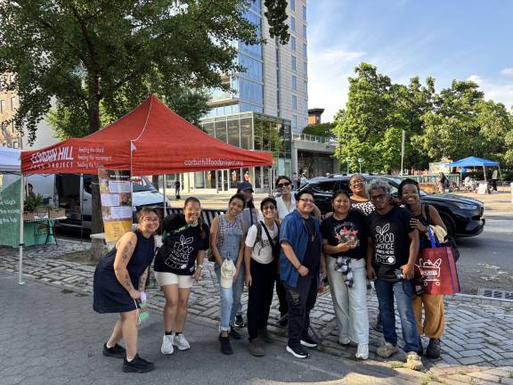 Black Farmer Ecosystem members and friends at the Corbin Hill farmstand in Harlem.
