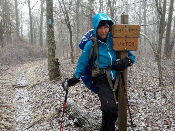 Surviving a blizzard on Trey Mountain in Georgia.
