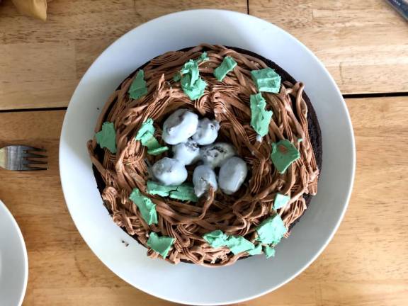 A bird’s nest cake — a cake made for the sake of celebrating!