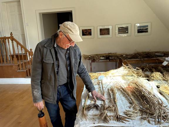 Education is a major part of Lewis’ mission. He keeps a show-and-tell of grain varieties on display for talks and curious visitors.