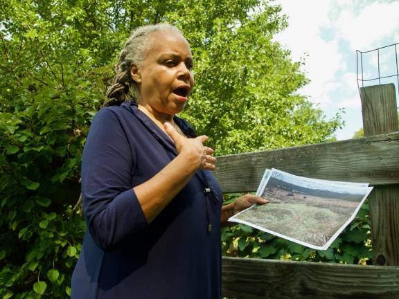 Rev. Dele, at home in Middletown, NY, speaks about the land her group, the Indigenous Mothers Community Land Trust, is trying to raise funds to purchase.