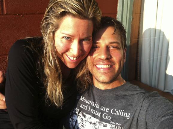 Heskett and her husband Dave on the Shenandoah hike.
