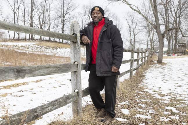 Edgar Hayes at home at Freedom Farm Community in Otisville NY on March 1.