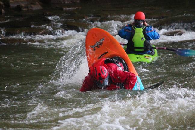 Scelba practicing his bow stall “in the wild.”