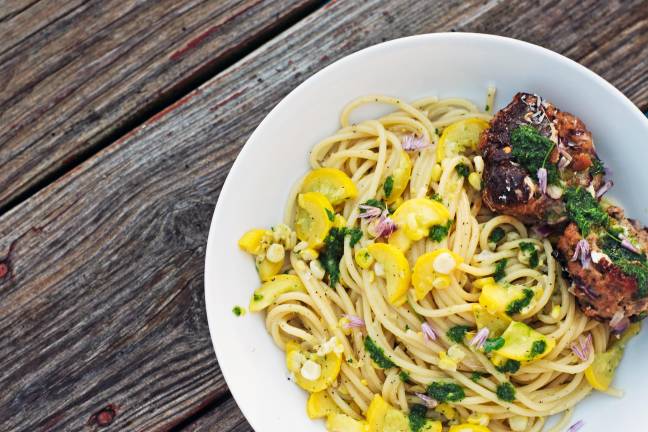 Pasta night with a summery twist