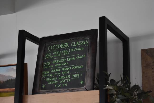 A calendar of upcoming events at River Valley Community Grains.