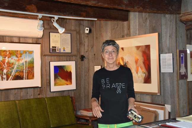 Endico in her gallery, the 300-year-old house where she and her husband have lived and worked for 42 years.