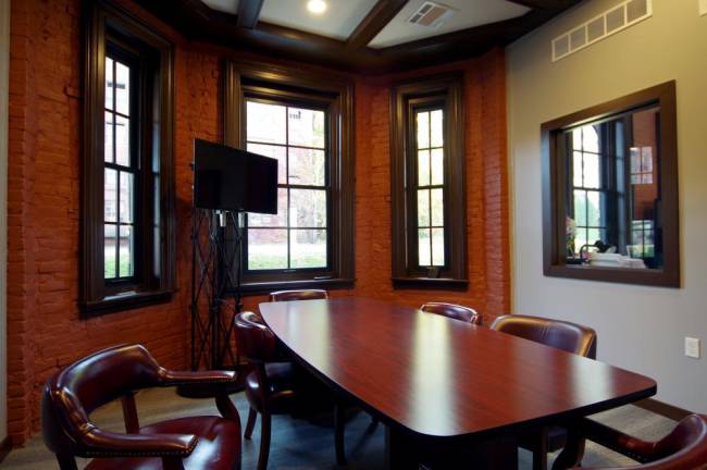 The conference room was once a bar -- where the tourism bureau director slung drinks back in the day.