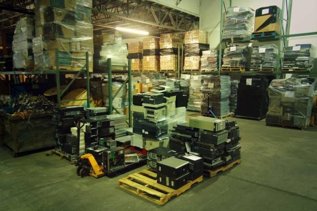 The 20,000-square-foot Back Thru the Future warehouse in Franklin, NJ.