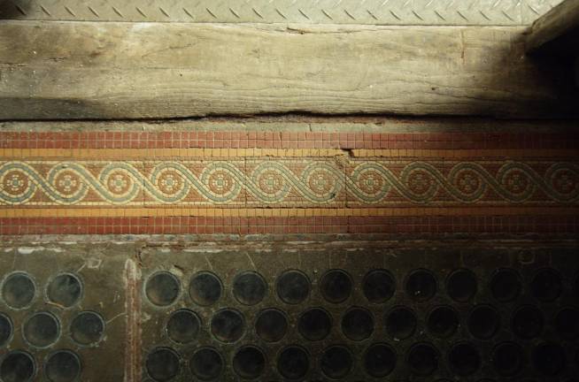 Interior tile work in the Thorne Building.