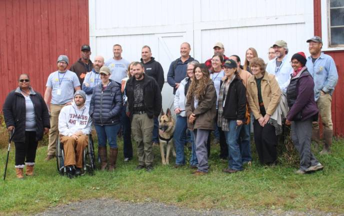 The group included 17 military veterans, and representatives from the National Center for Appropriate Technology and the Cornell Small Farms Program.
