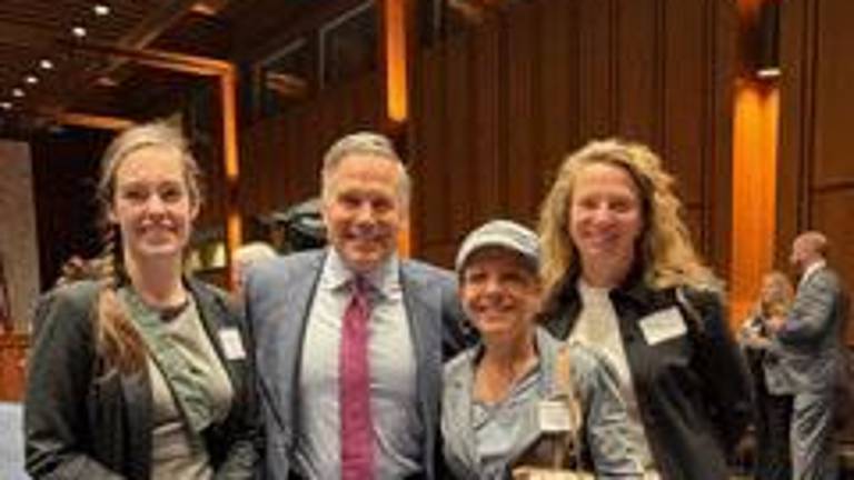 From left: Stephanie Wein from PennEnvironment, Senator Dave McCormick, citizen lobbyist Jennifer von Molnar of Dingmans Ferry, PA; citizen lobbyist Jacqueline Ahlborn of Westchester, PA.