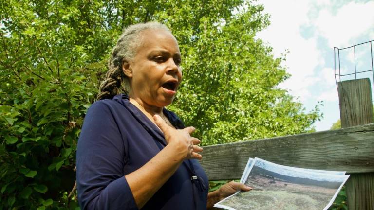 Rev. Dele, at home in Middletown, NY, speaks about the land her group, the Indigenous Mothers Community Land Trust, is trying to raise funds to purchase.