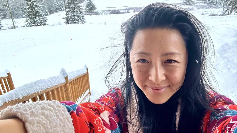 The writer, a scuba diver and somatic coach, at the Catskills retreat she co-founded.