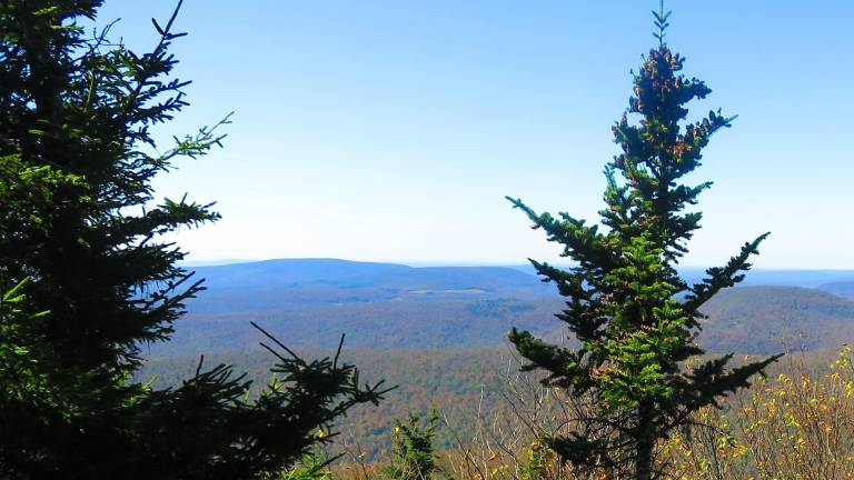 The view from Peekamoose Mountain, where the writer contemplated a big question: whether to pocket the pen she’d used to register.